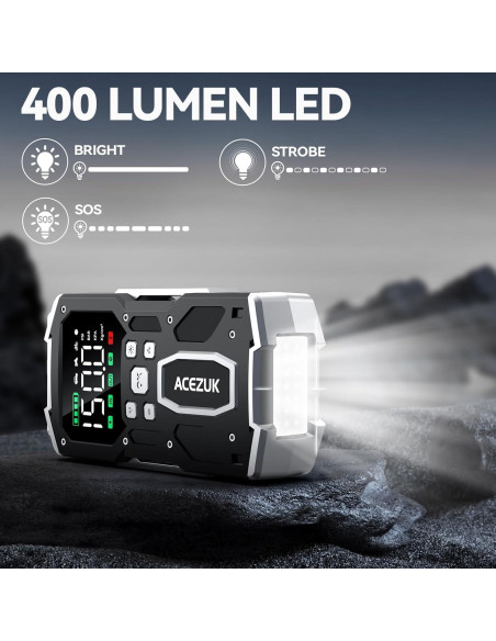 Arrancador de coche ACEZUK M03 con compresor 7000A 150PSI