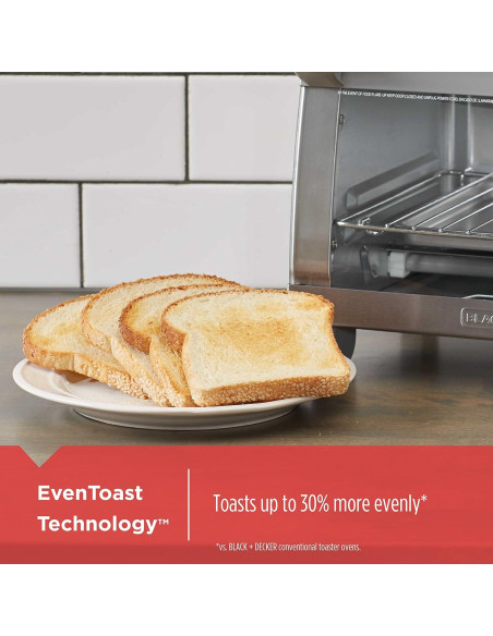 Horno Tostador 4 Rebanadas BLACK+DECKER TO1745SSG-1A Acero Inoxidable