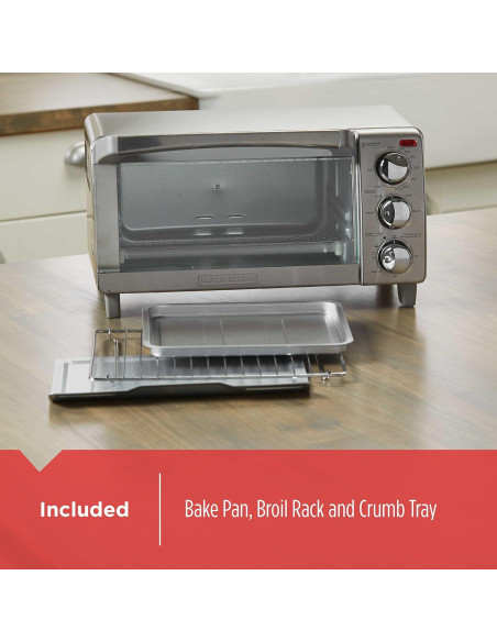 Horno Tostador 4 Rebanadas BLACK+DECKER TO1745SSG-1A Acero Inoxidable