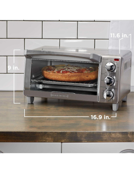 Horno Tostador 4 Rebanadas BLACK+DECKER TO1745SSG-1A Acero Inoxidable