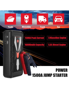 Arrancador de Batería MEGAWISE G23 1500A 16800mAh 12V 2