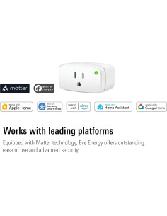 Enchufe Inteligente Eve Energy Matter - Paquete de 2, Control por Voz y App 2