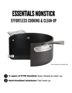 Juego de cacerolas All-Clad Essentials 4 piezas 2.37L 3.79L 2