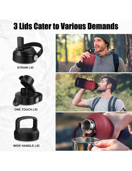 Botella de Agua ABOTOCUP 1.89L Acero Inoxidable Aislada