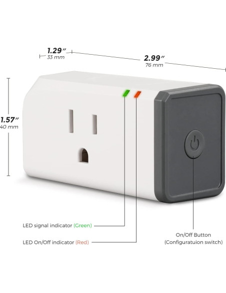 Enchufe Inteligente Renogy 15A Zigbee Control Remoto