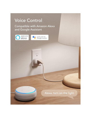 Enchufe Inteligente Nooie NSP01 Control por Voz WiFi 2.4G