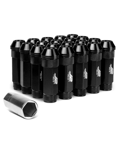 Tuercas de Llanta J2 Engineering M12 x 1.25 70mm Aluminio Negro
