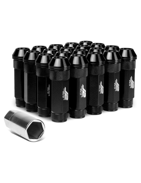 Tuercas de Llanta J2 Engineering M12 x 1.25 70mm Aluminio Negro
