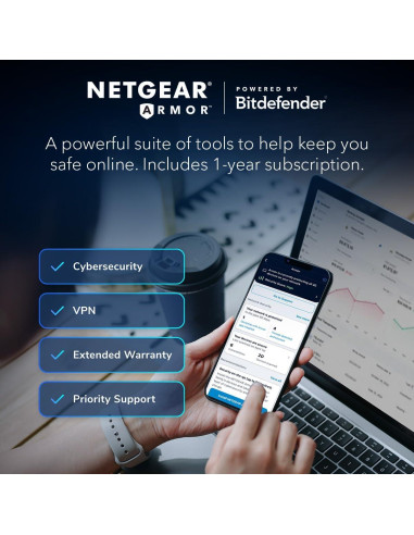 Router NETGEAR Nighthawk WiFi 7 RS280S 9.2 Gbps 100 Dispositivos