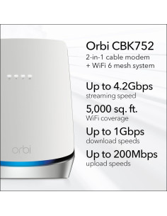 NETGEAR Orbi Módem Router Combo DOCSIS 3.1 WiFi 6 AX4200 2