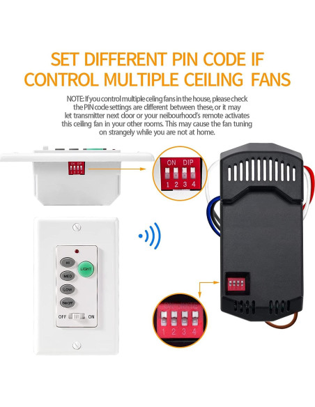 Control Remoto de Pared Universal 3 Velocidades 53T