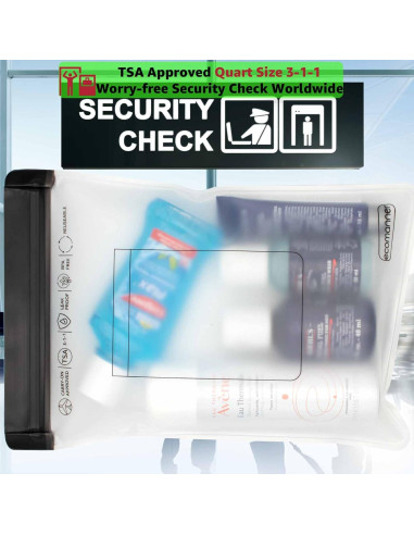 Paquete de 4 Bolsas de Aseo Transparentes ecomanner TSA