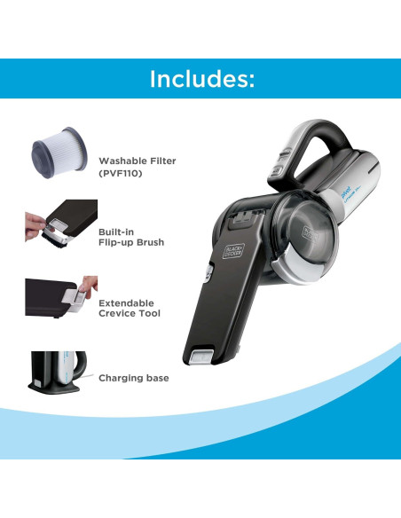 Aspiradora de Mano Inalámbrica BLACK+DECKER BDH2000PL 20V