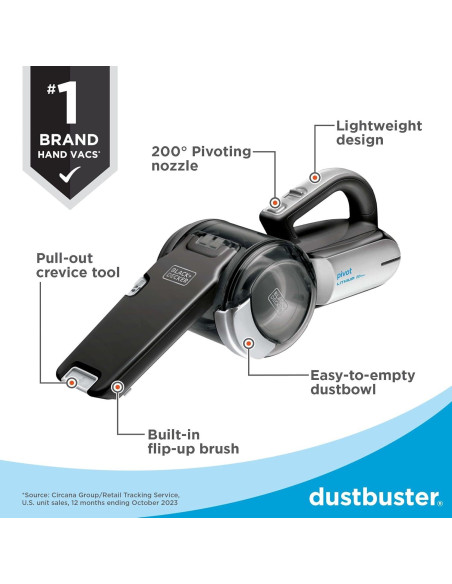 Aspiradora de Mano Inalámbrica BLACK+DECKER BDH2000PL 20V