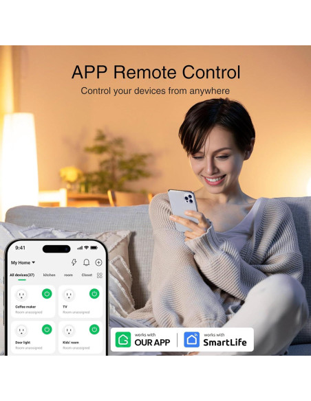 Enchufe Inteligente GHome WP3-A 15A WiFi 5GHz Control Remoto