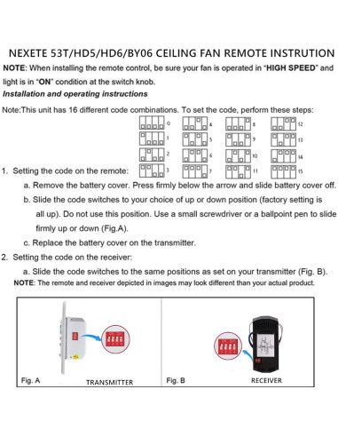Control Remoto de Pared Universal 3 Velocidades 53T