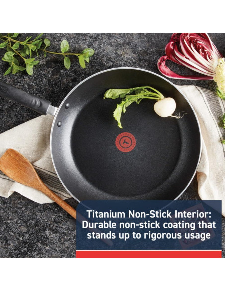 Juego de utensilios de cocina T-fal 12 piezas inducción negro