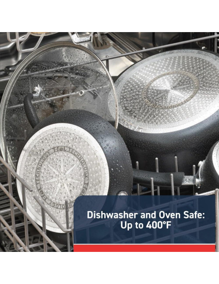 Juego de utensilios de cocina T-fal 12 piezas inducción negro