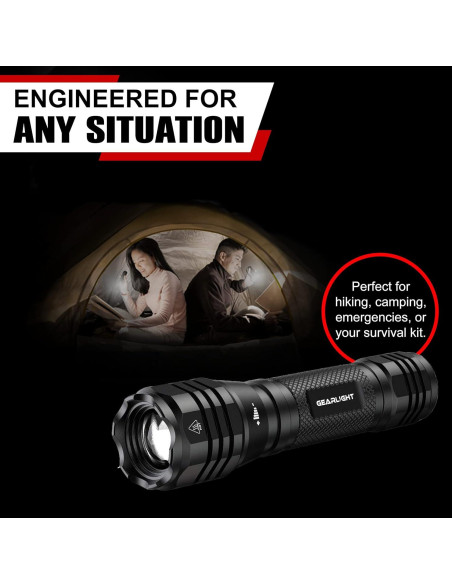 Linterna LED GearLight S1050 2 Piezas Alta Potencia