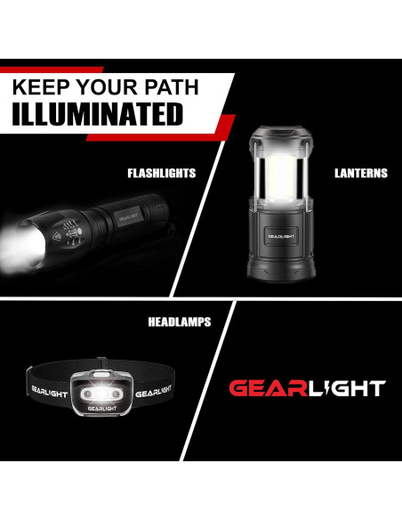 Linterna LED GearLight S1050 2 Piezas Alta Potencia