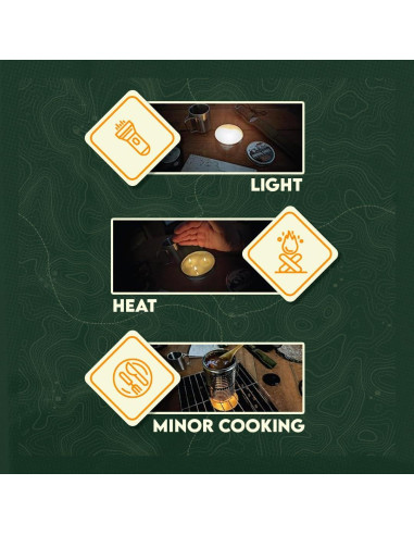 Vela de Emergencia SE Survivor 3 Mechas 36 Horas Cera Soja