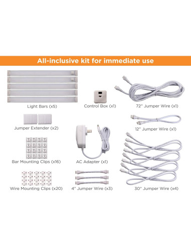 Iluminación LED Dimmable BLACK+DECKER 5 Barras 24.6W