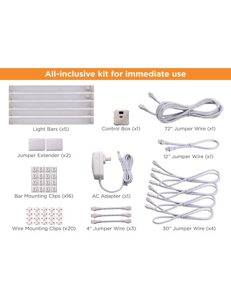 Iluminación LED Dimmable BLACK+DECKER 5 Barras 24.6W