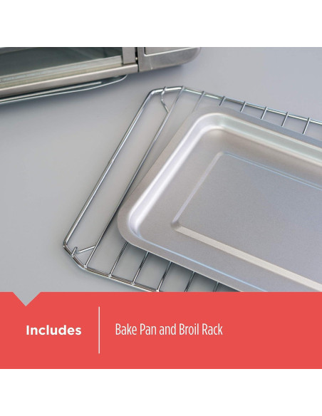 Horno Tostador Black+Decker 8 Funciones Acero Inoxidable