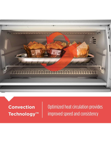 Horno Tostador Black+Decker 8 Funciones Acero Inoxidable