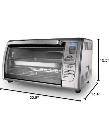 Horno Tostador Black+Decker 8 Funciones Acero Inoxidable