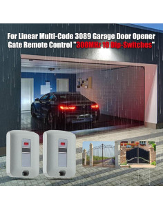Control Remoto Reemplazo Linear Multi-Code 300MHz 2 Paquetes 2