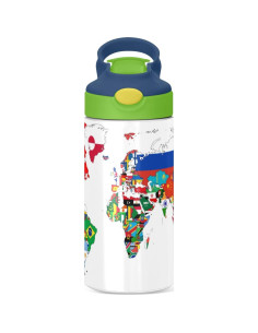 Botella de Agua Acero Inoxidable 350ml Bolaz Mapa Mundial 2