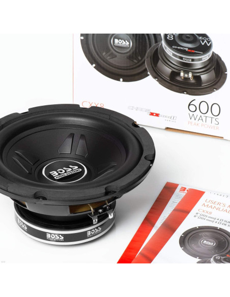 Subwoofer BOSS CXX8 8" 600W Bobina Simple 4 Ohmios