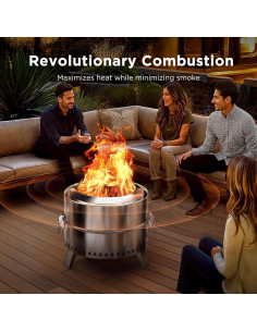 Hoguera Sin Humo Ciays 48 cm Portátil con Parrilla y Poker 2