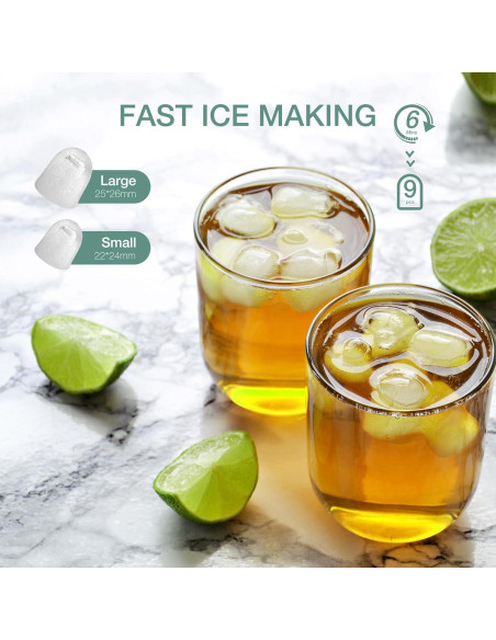 Fabricador de Hielo SMUG GN, 9 Cubos en 6 Min, 12 kg/día