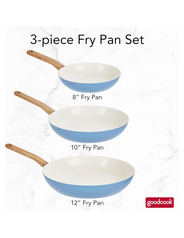 Juego de Sartenes GoodCook 3 Piezas Cerámica Antiadherente