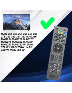 Control Remoto MAG254 para TV - Reemplazo para Series Box IPTV 2