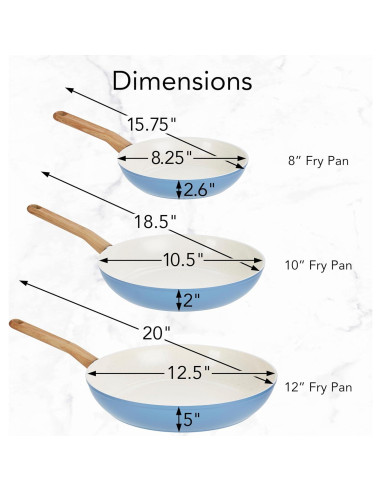 Juego de Sartenes GoodCook 3 Piezas Cerámica Antiadherente