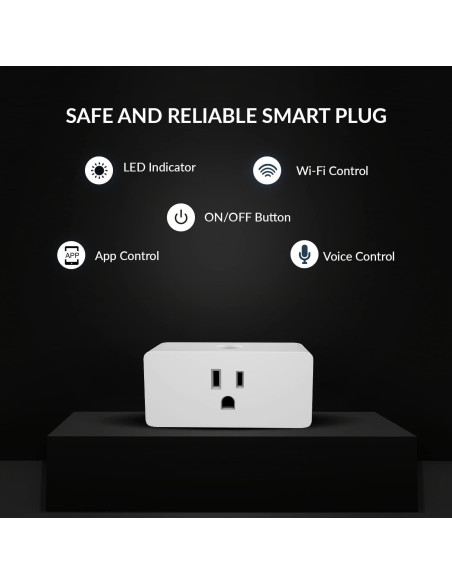 Enchufe WiFi WBM Smart PG-07-4PK Control por Voz Blanco