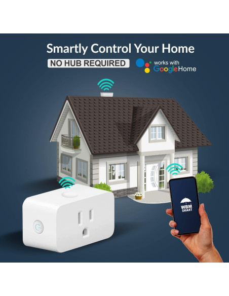 Enchufe WiFi WBM Smart PG-07-4PK Control por Voz Blanco