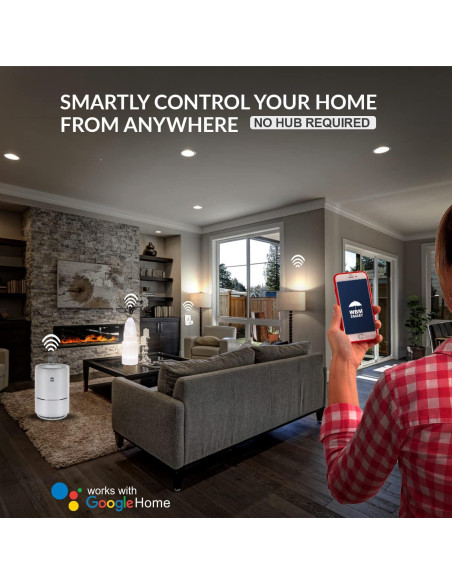 Enchufe WiFi WBM Smart PG-07-4PK Control por Voz Blanco