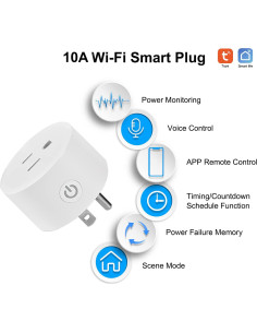 Enchufe Inteligente Tuya WiFi Control por Voz 2.4GHz (Paquete de 2) 2