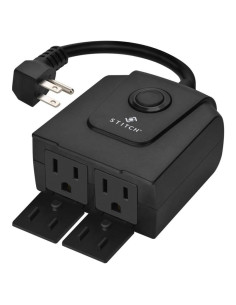 Enchufe Inteligente Monoprice IP65 2 Salidas Control Remoto