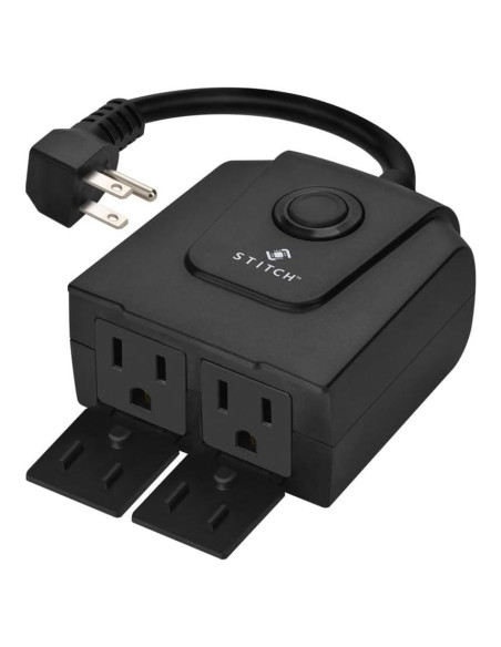 Enchufe Inteligente Monoprice IP65 2 Salidas Control Remoto