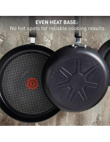 Sartén Jumbo T-fal 5 Cuartos Antiadherente Gris con Tapa