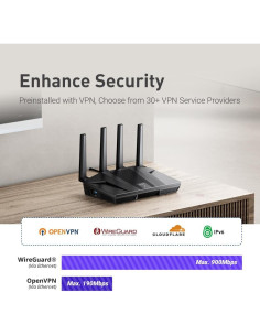 Enrutador WiFi 6 GL.iNet GL-MT6000 Flint 2 2.5G Ethernet 2