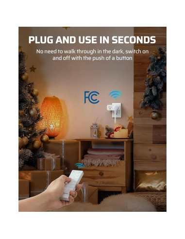 Enchufe de Control Remoto Dewenwils IT106 - 2 Enchufes Dobles