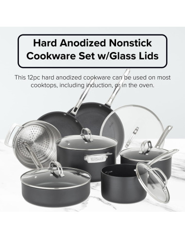 Juego de Ollas y Sartenes Viking 12 Piezas Antiadherente