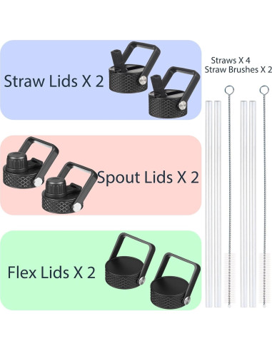 Botellas de Agua Aisladas BJPKPK 950ml 2 Pack Florecer+Océano