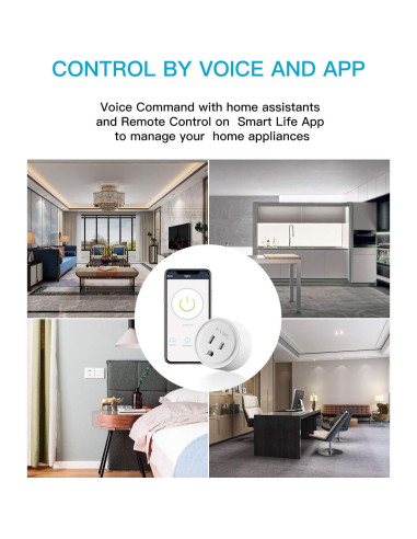 Enchufe Inteligente KTMC Paquete de 4, Control Remoto, ETL